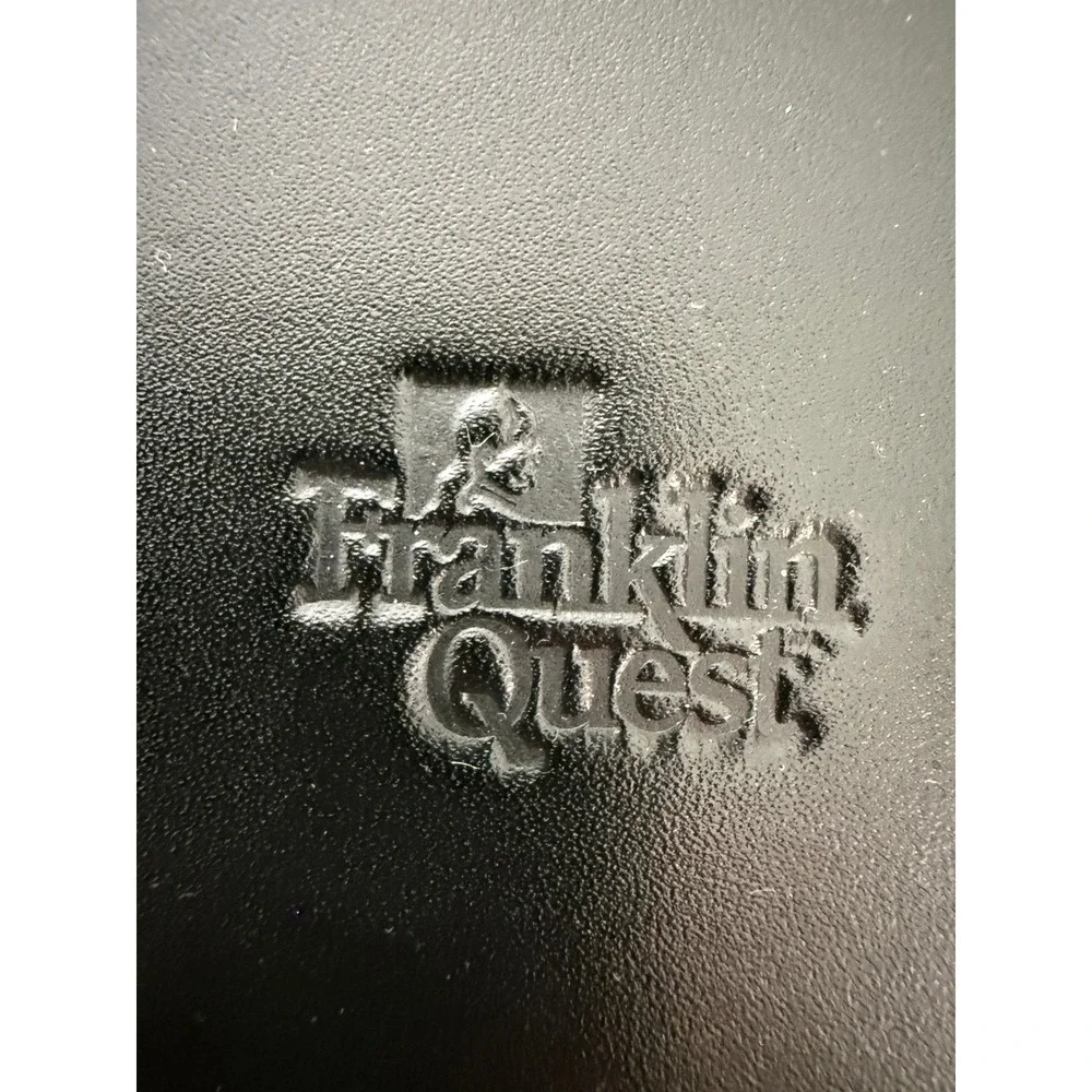 Franklin Quest Planner Bag  Black Full Grain Aniline Leather 12141